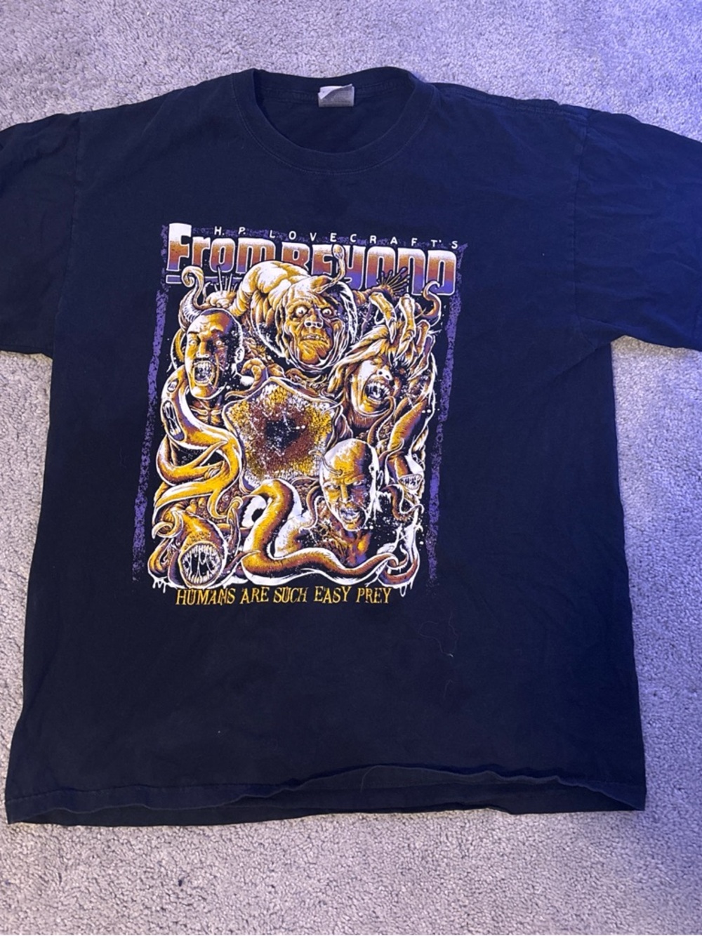 Fruit of the Loom Black From Beyond Horror Graphic Tee
